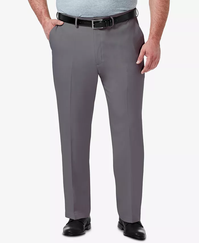 

Мужские классические брюки с плоской передней частью Big & Tall Premium Comfort Stretch Haggar, серый