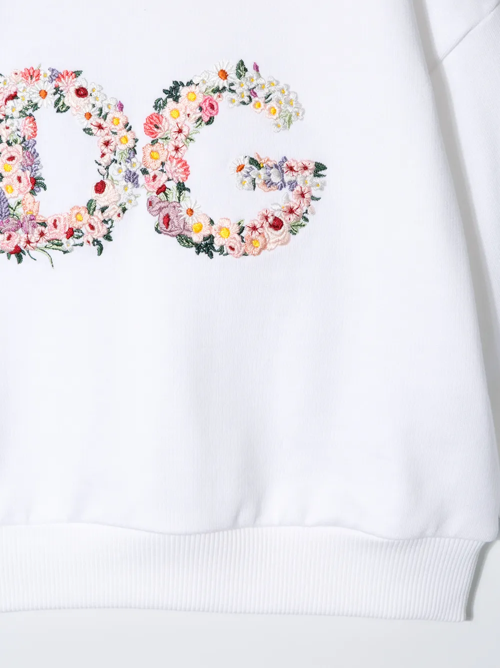 Толстовка с круглым вырезом и логотипом Dolce & Gabbana Kids, белый — фото 3