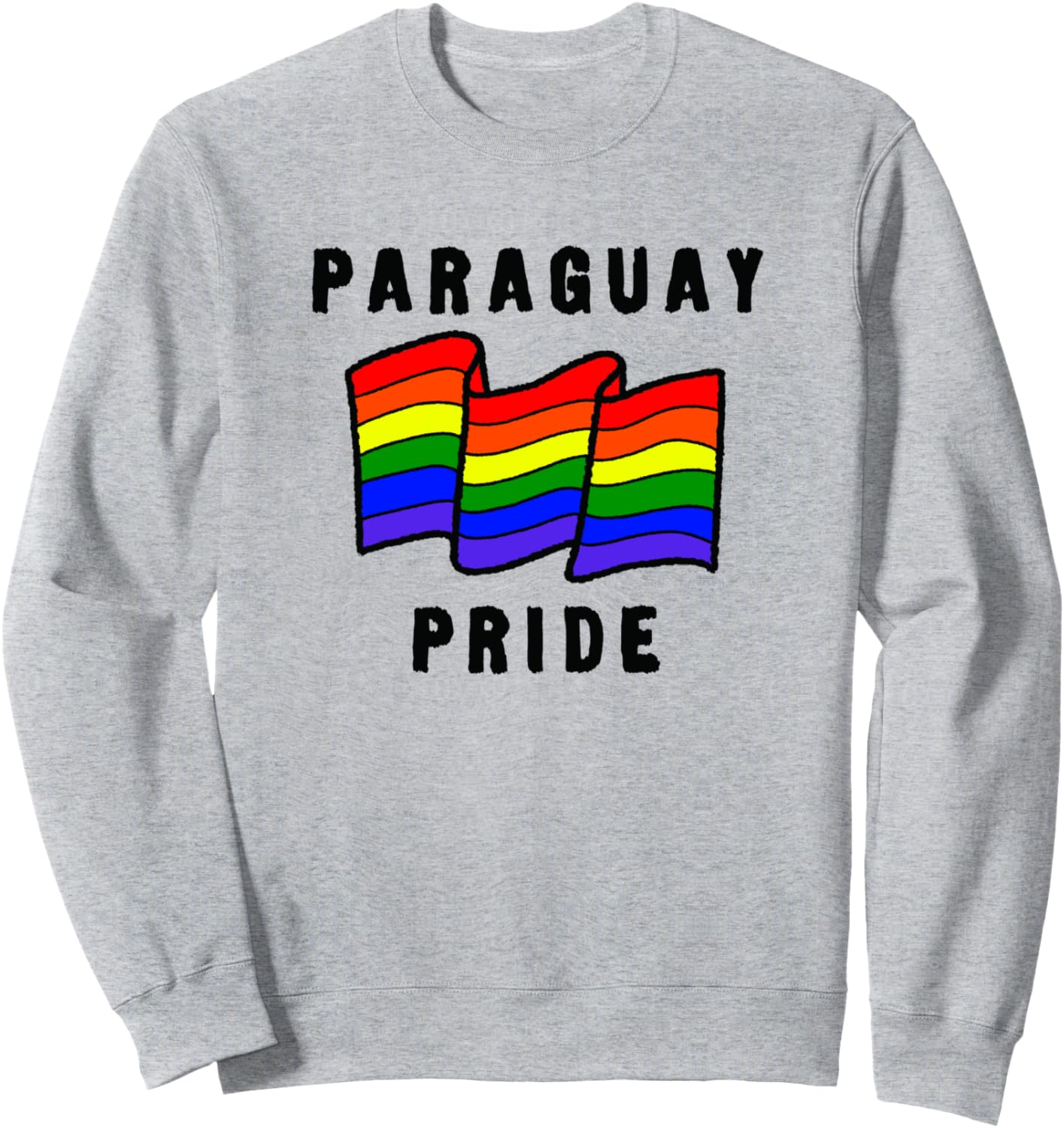 

Толстовка с радужным флагом Парагвая Trendy Holiday Apparel, серый