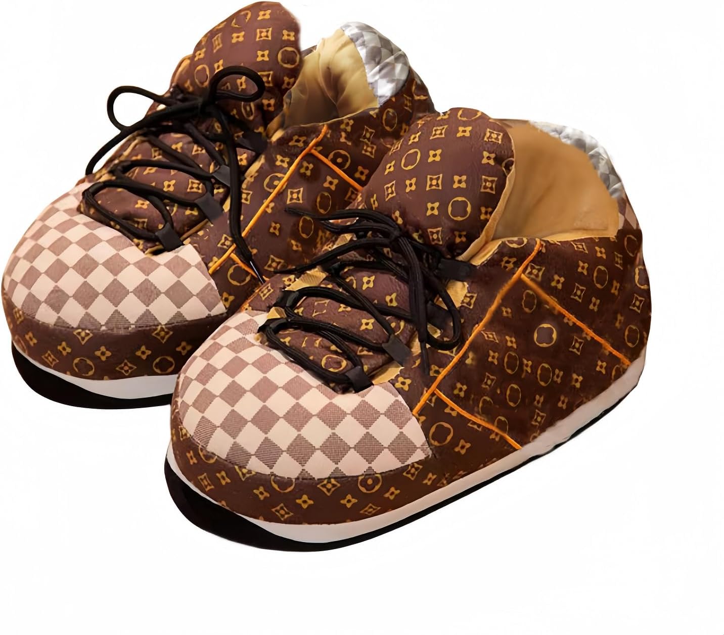 

Домашние плюшевые тапочки CUZUDIN для женщин и мужчин, противоскользящие, удобные, теплые, для дома и улицы, универсального размера, коричневый