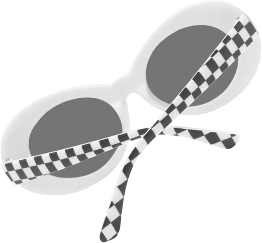 

Солнцезащитные очки NOLITOY овальной формы для женщин. Классические сезонные очки в белую клетку, серые линзы. Солнцезащитные очки для вечеринок и пляжа. Аксессуары для пляжа, Multi -Product Info:sunglasses -Size: 14