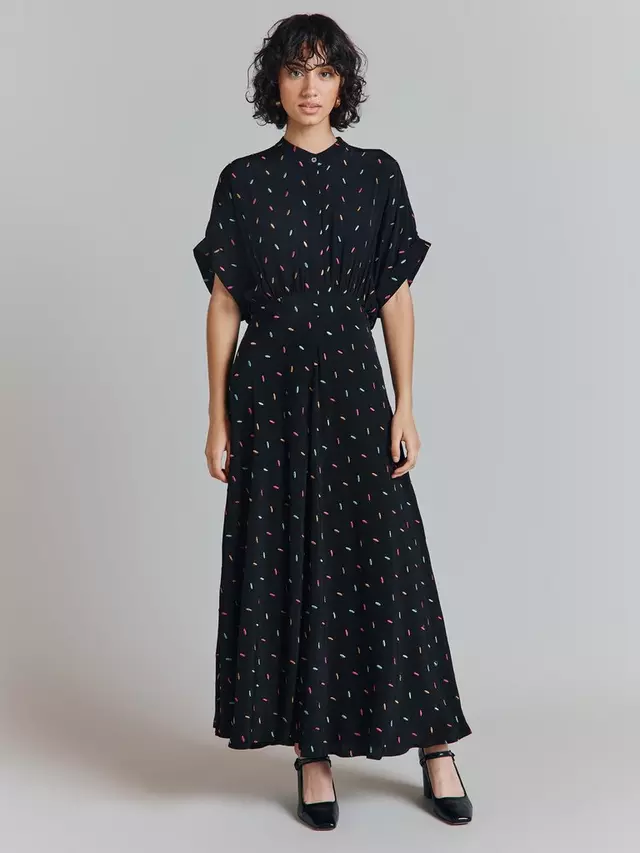 

Платье Ghost Arabella Kimono Sleeve, черный