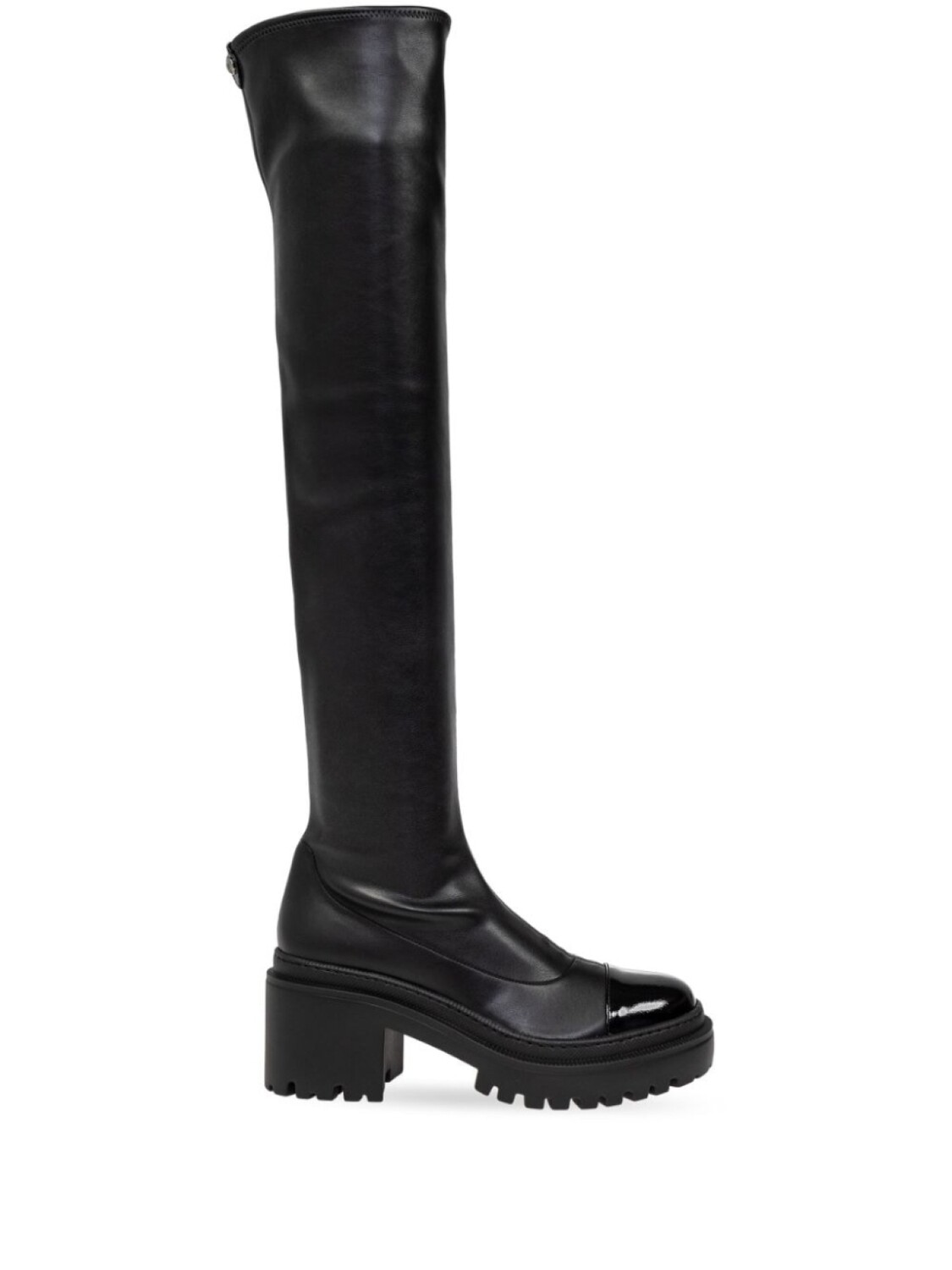 Giuseppe Zanotti кожаные сапоги выше колена, черный