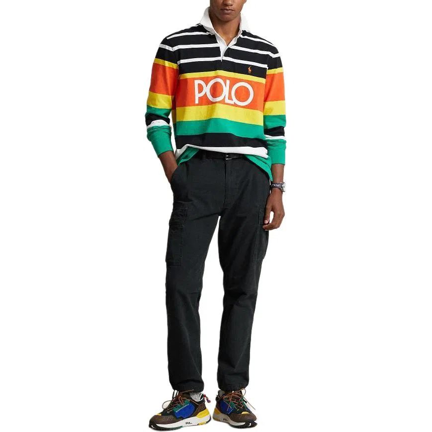 Вязаное поло с логотипом Polo Ralph Lauren разноцветный — фото 3