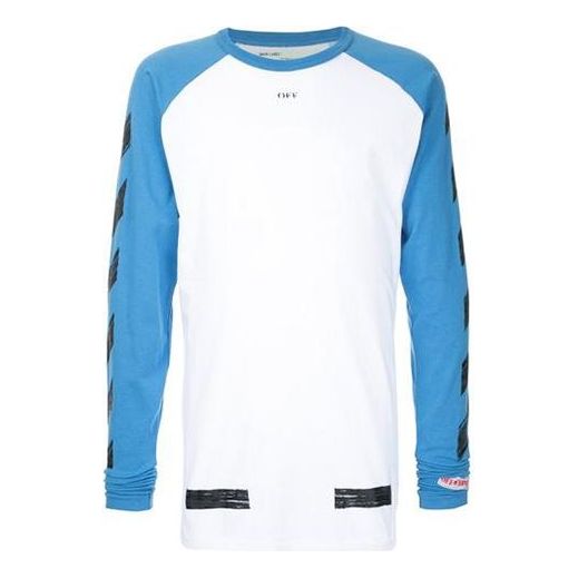 

Футболка Men's Off-White Raglan Sleeve Colorblock Paint Arrow Long Sleeves Colorblock T-Shirt