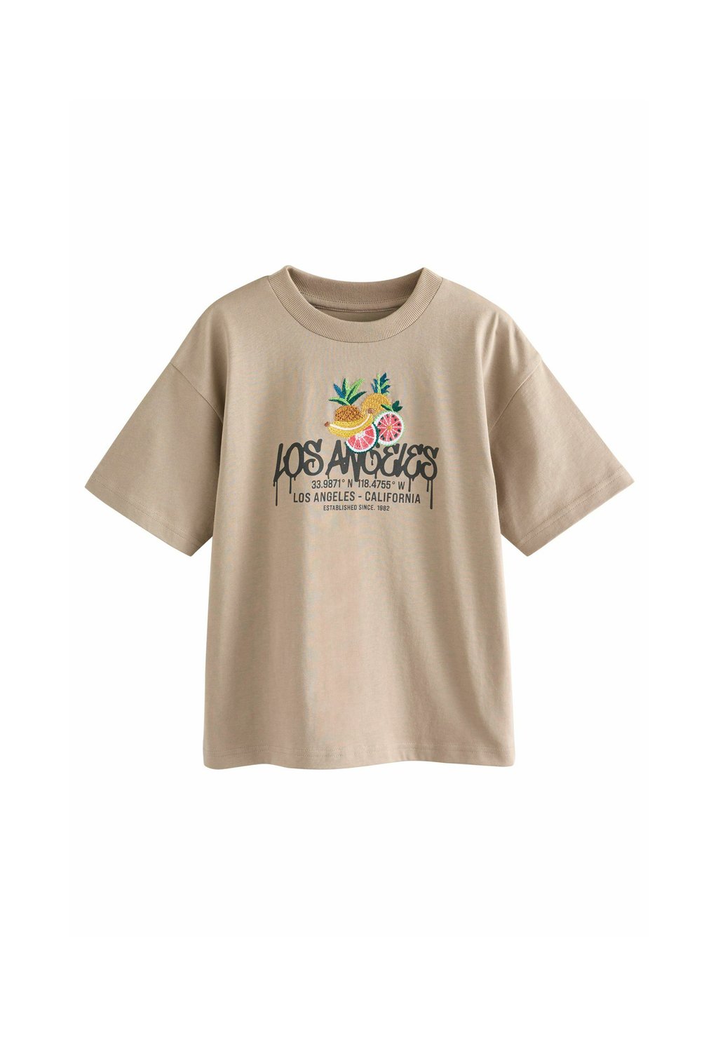 

Футболка с принтом SHORT SLEEVE GRAPHIC STANDARD Next, бежевый