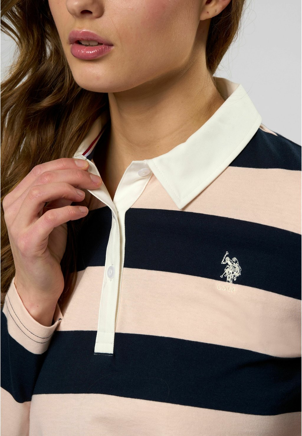 Топ с длинными рукавами Polo shirt U.S. Polo Assn., светло-розовый — фото 4