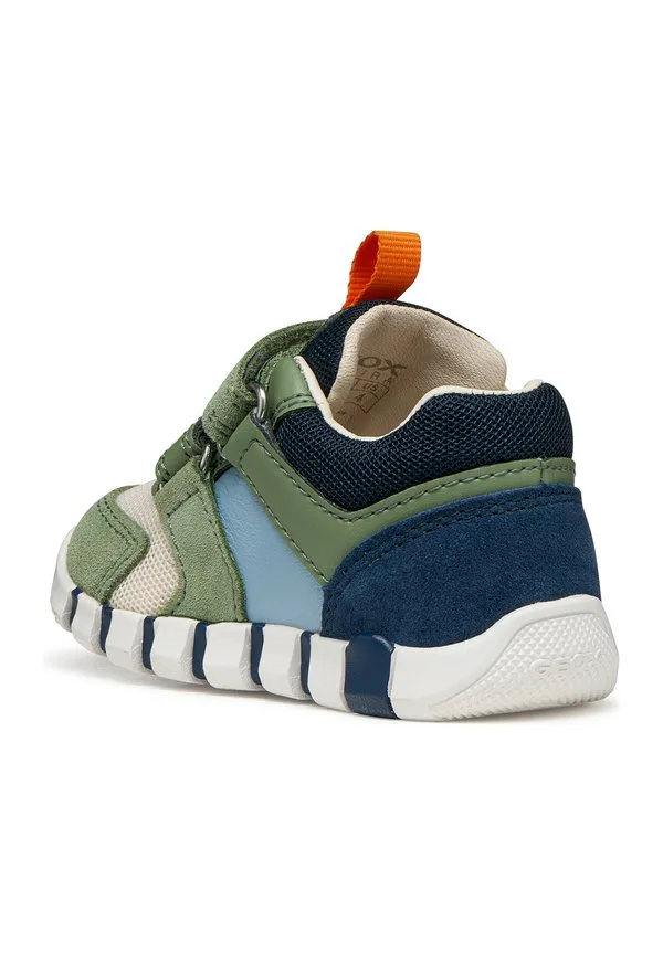 Низкие кроссовки iupidoo Geox, Olive Green Navy — фото 4