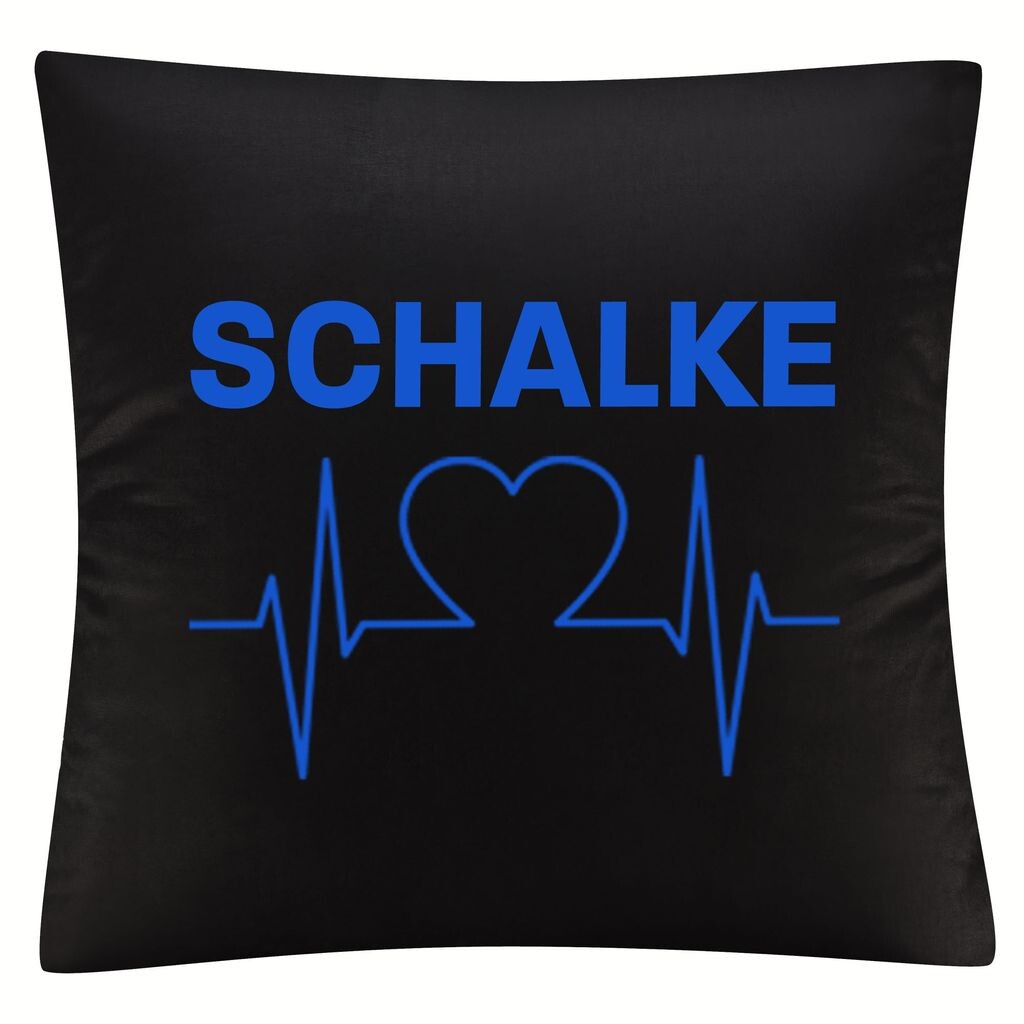 

Чехол на подушку multifanshop - Schalke - сердцебиение, черный, один размер