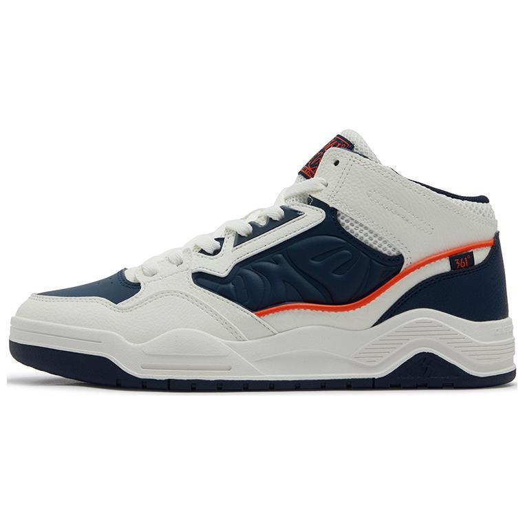 

361° Скользостойкие износостойкие высокие скейтборд кроссовки Men's White Blue Orange