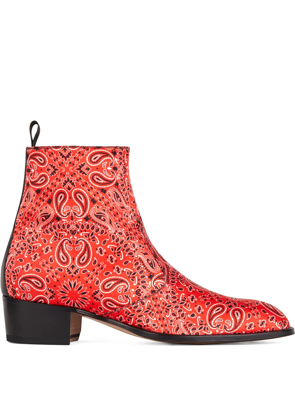 

Ботинки с принтом пейсли Giuseppe Zanotti, красный