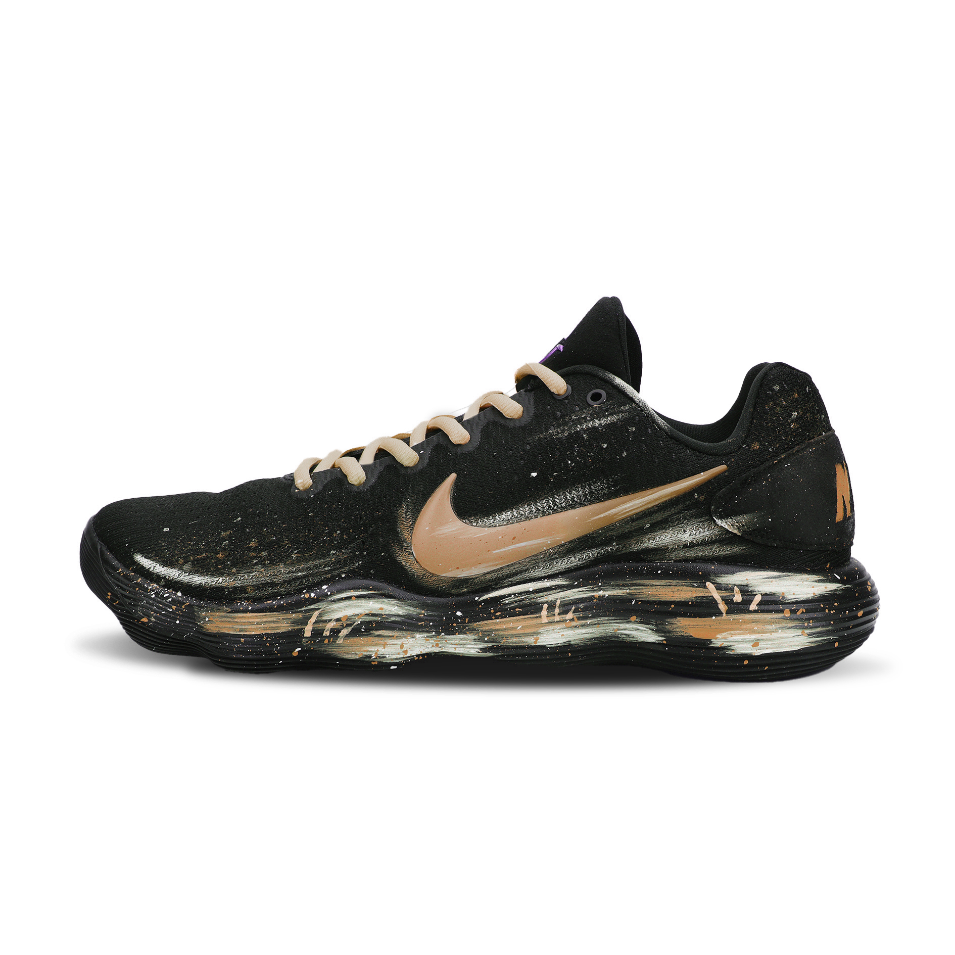 

Nike Баскетбольные кроссовки Hyperdunk Sunrise 2017 с амортизацией, износостойкие, низкие, мужские, черно-коричневые