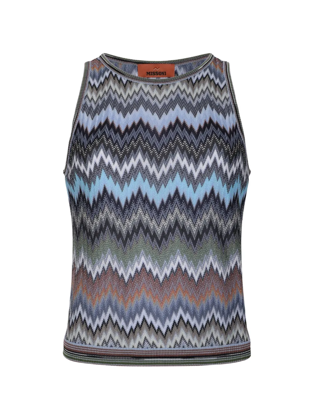

Топ со змеиным узором Missoni, синий