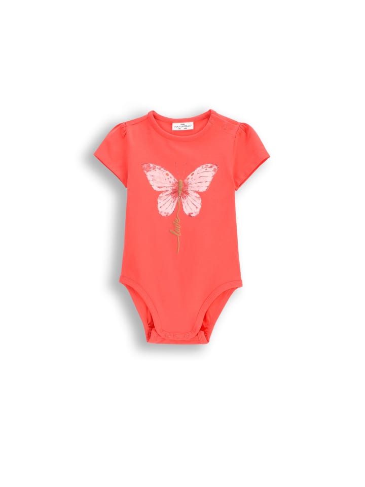 

Coccodrillo Боди с короткими рукавами кораллово-красного цвета