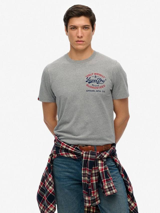 

Винтажная рабочая футболка свободного кроя Superdry, Light Grey True Grit