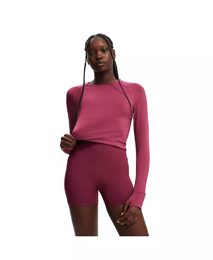

Женская спортивная футболка с длинным рукавом COTTON ON, красный