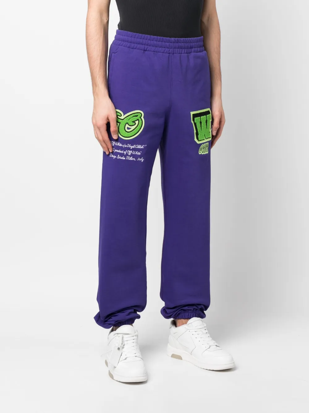 Спортивные брюки с нашивкой-логотипом OFF-WHITE, фиолетовый — фото 3