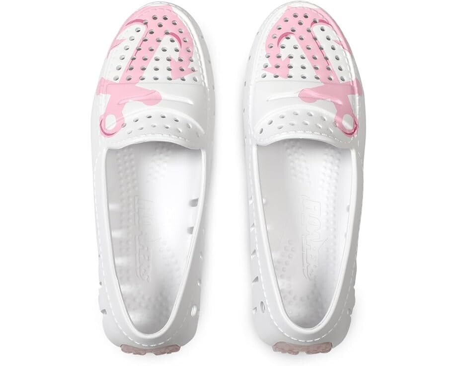 Лоферы Floafers Posh Driver Print, цвет White/Rose Quartz Anchor — фото 2