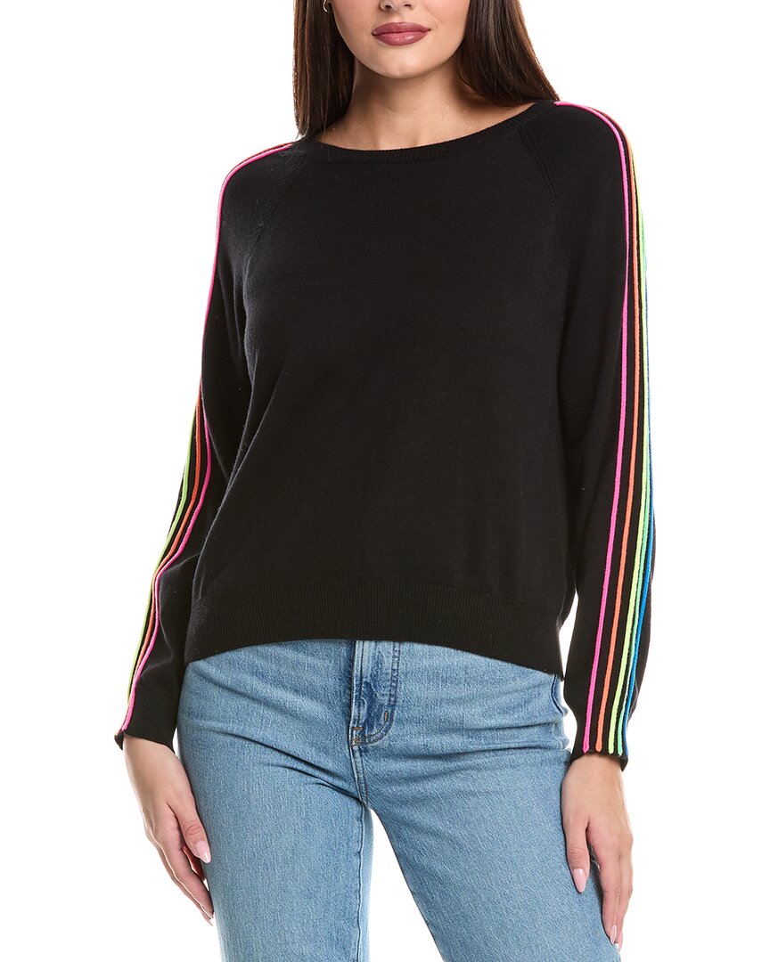 

WISPR Спортивная полоска Мини-свитер из смесового шелка, черный