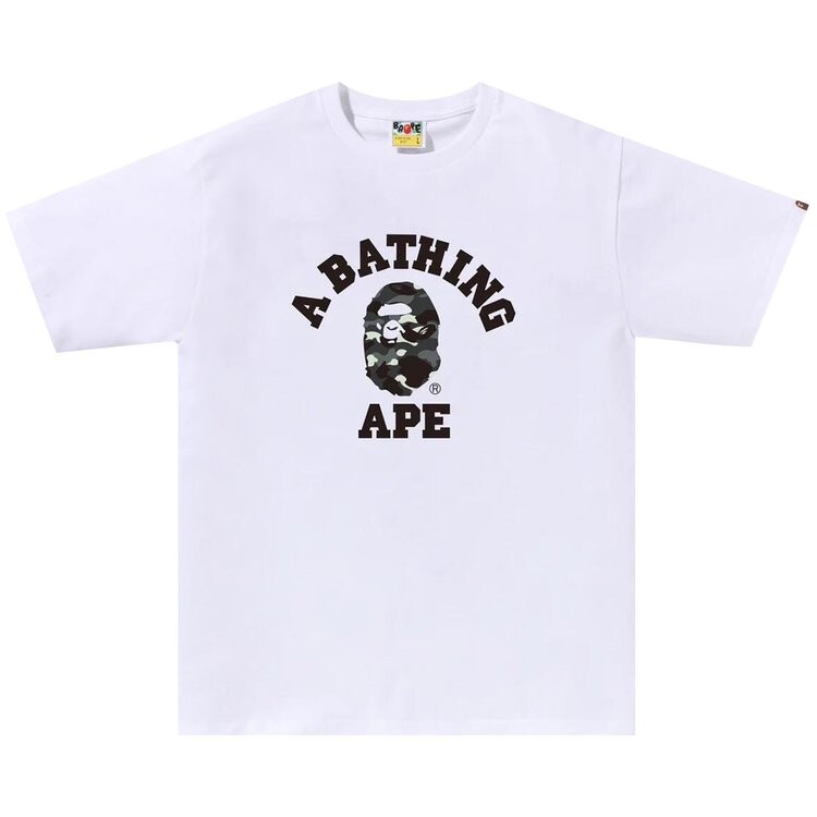 

Футболка BAPE City Camo College Tee, цвет White/Black