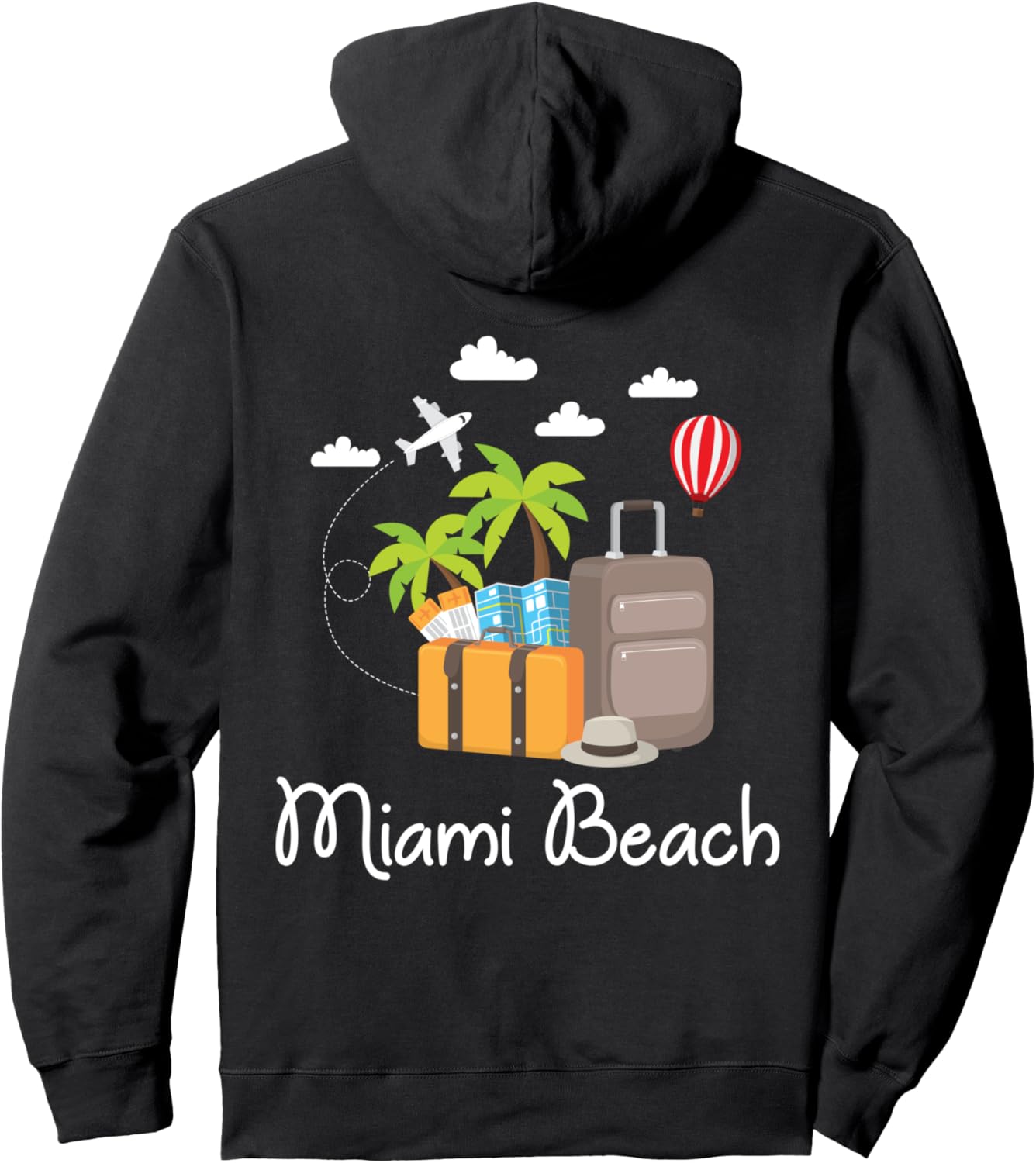 

Худи Miami Beach Traveler, черная Miami Beach Florida Vacation South Beach Gifts
