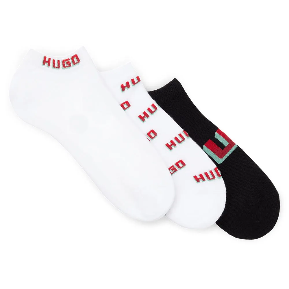 

Носки HUGO As Paintedlogo 10261112 3 pairs, черный/белый