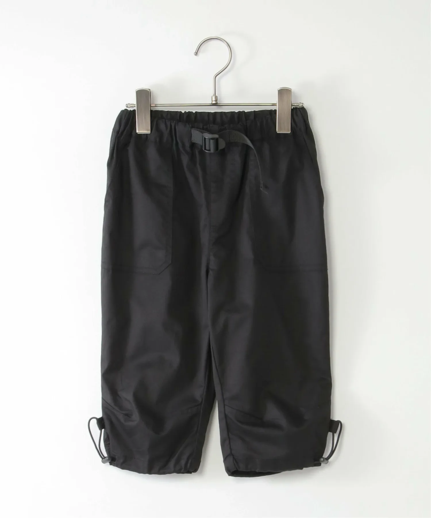 Рабочие брюки длиной 3/4 с завязками и складками (120–160 см) Ikka, black