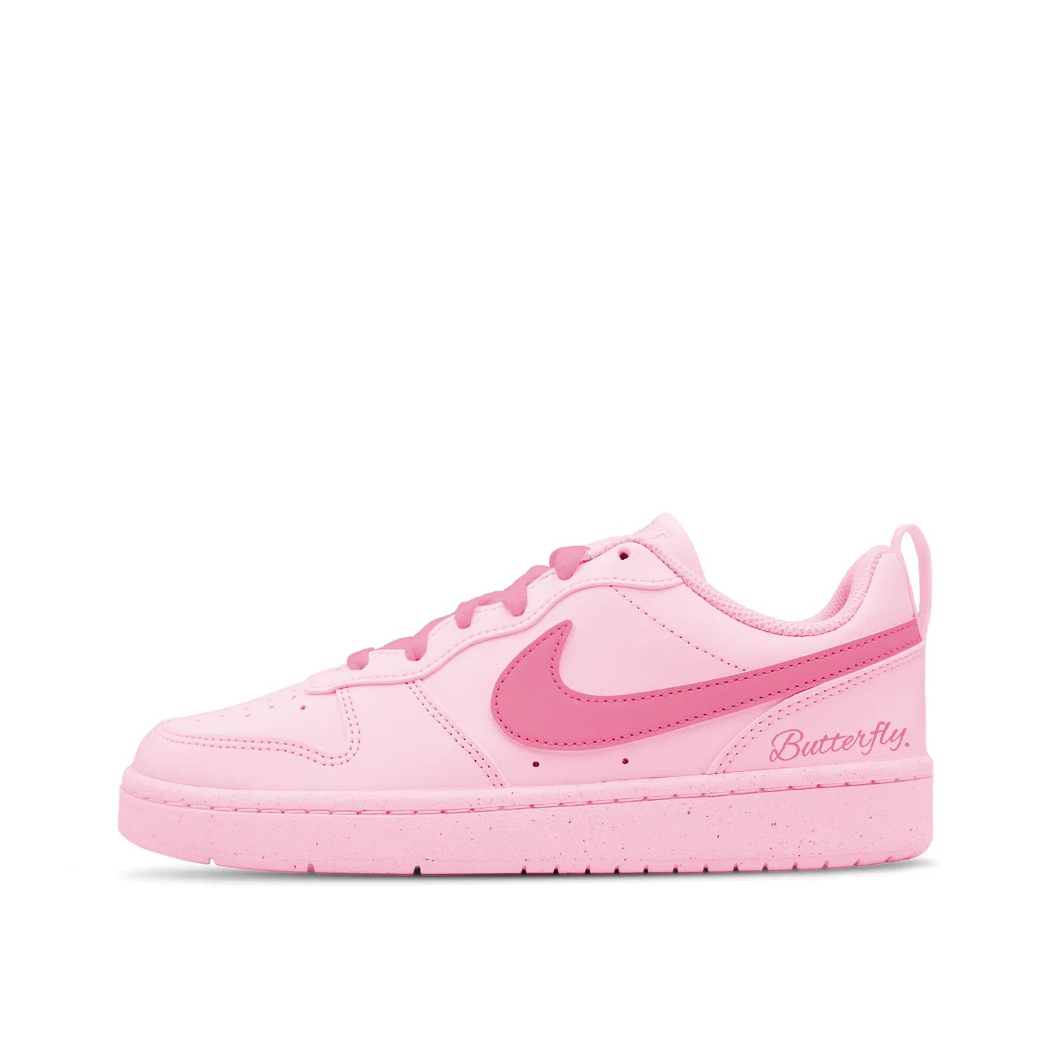 Кроссовки детские кожаные Nike Court Borough Low 2 Pink Mist — фото 4