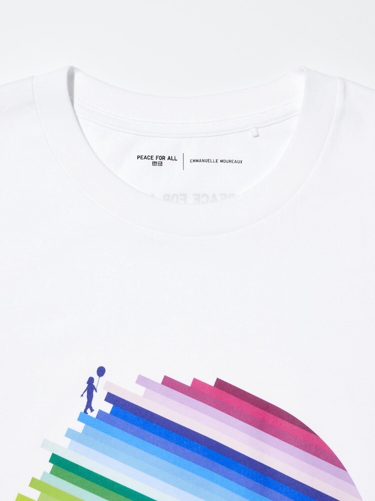 Футболка с рисунком «Мир для всех» Эммануэль Муро Uniqlo, цвет 00 белый — фото 4