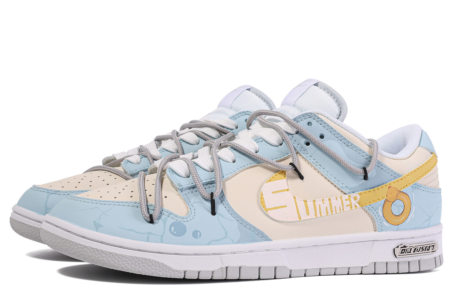 

Кроссовки Nike Dunk Skateboarding Shoes Women's Low-top Blue/Yellow, голубой, Синий, Кроссовки Nike Dunk Skateboarding Shoes Women's Low-top Blue/Yellow, голубой