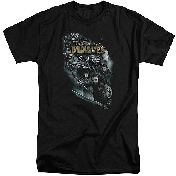 

Футболка с коротким рукавом adult tall the hobbit company of dwarves Licensed Character