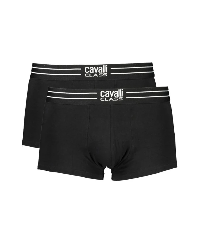 

Черные хлопковые мужские боксерские шорты Cavalli Class, черный