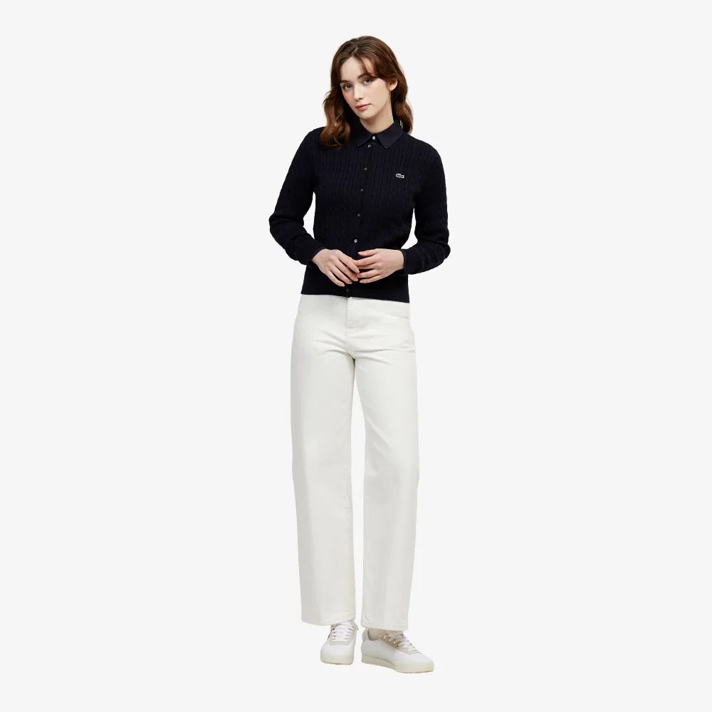 Джинсы Lacoste Essential широкого кроя, женские, белые