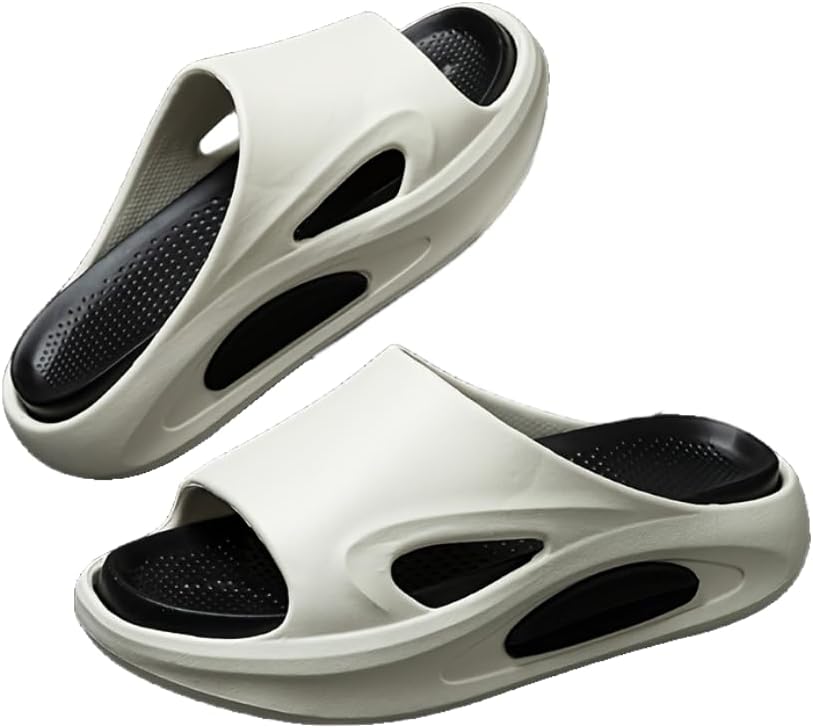 

Мужские стильные шлепанцы EVA - нескользящие летние сандалии для улицы, пляжа и повседневной носки, удобные с открытым носком для повседневной одежды Hhhchpm, белый/черный