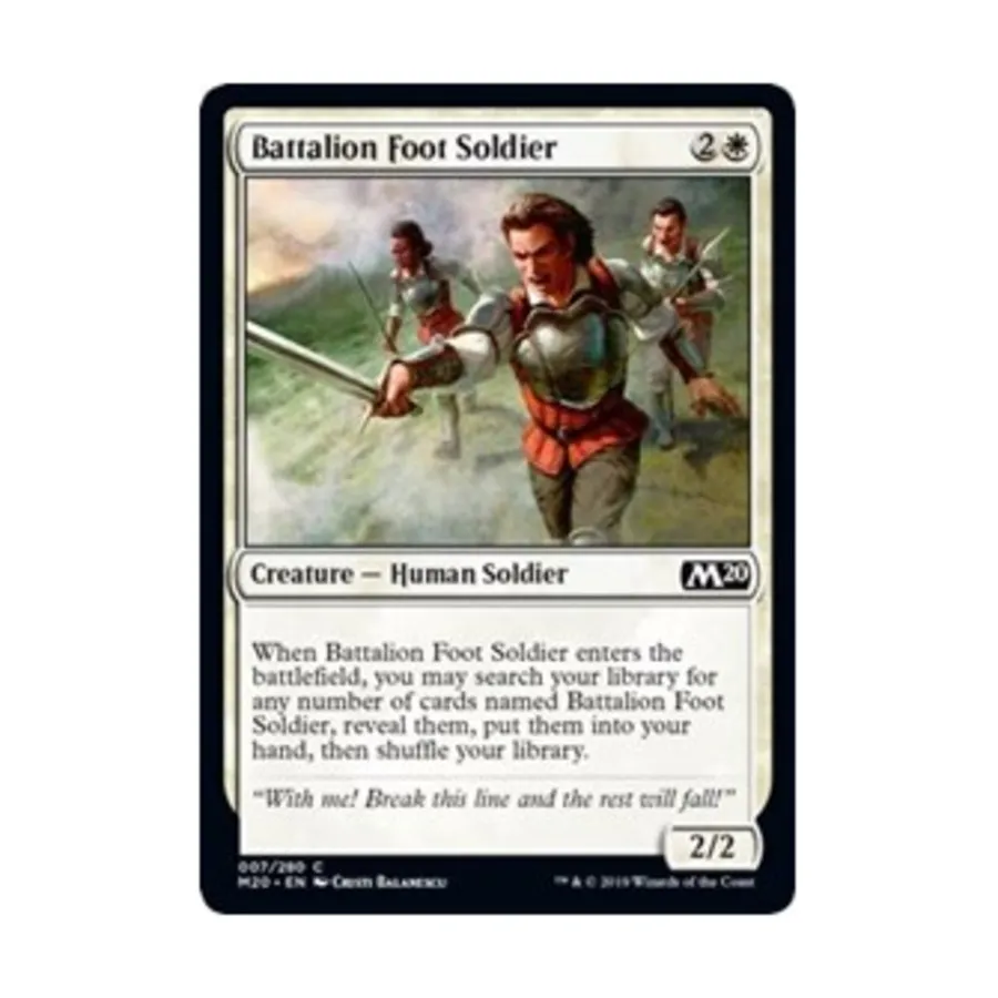 

CCG Пехотинец батальона (К), MTG - Core Set 2020