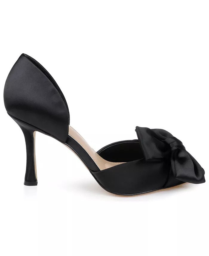 Женские вечерние туфли-лодочки Sidney Slip On с бантом Jewel Badgley Mischka, черный — фото 2
