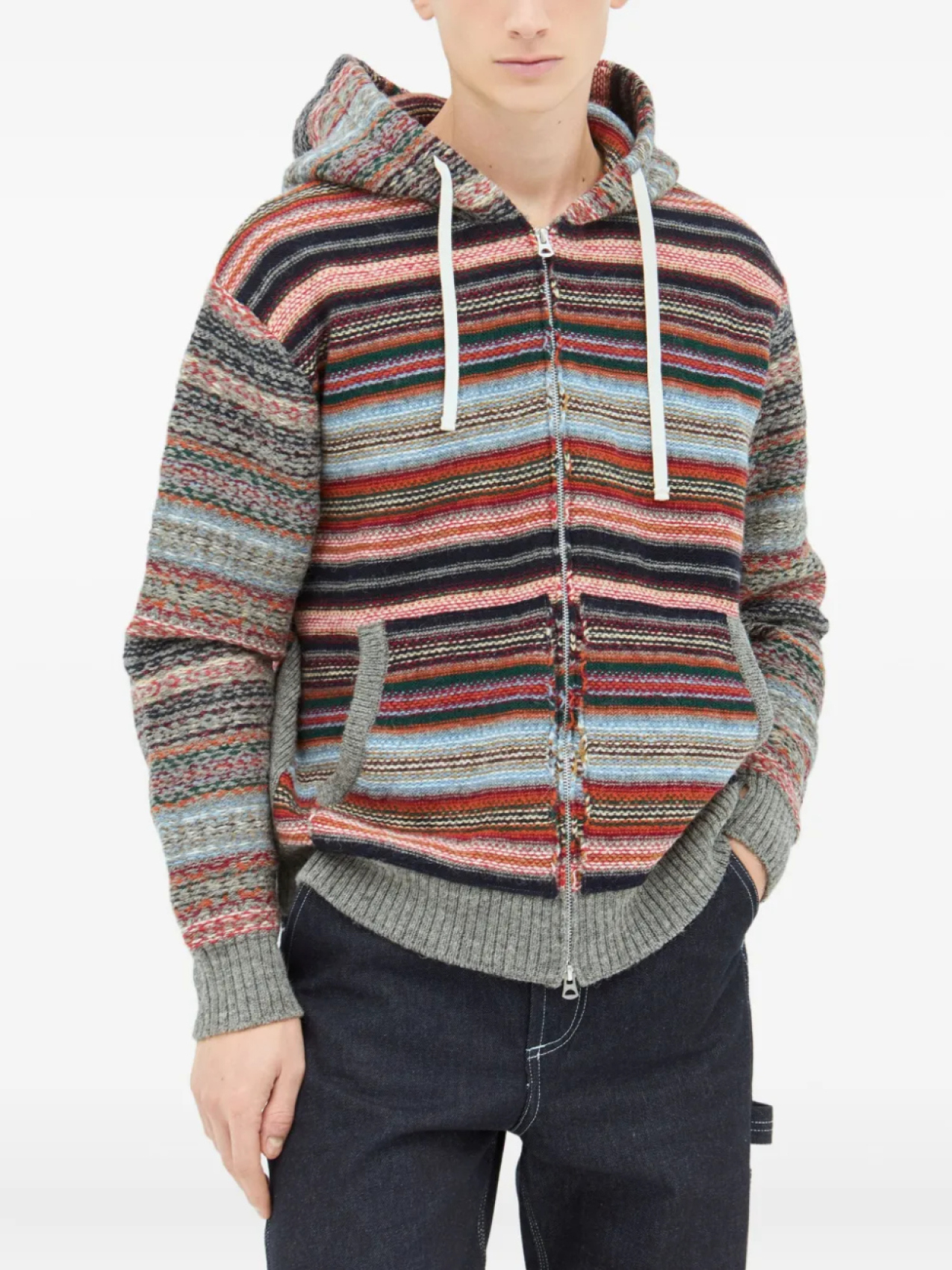 

Junya Watanabe MAN кардиган с капюшоном, красный