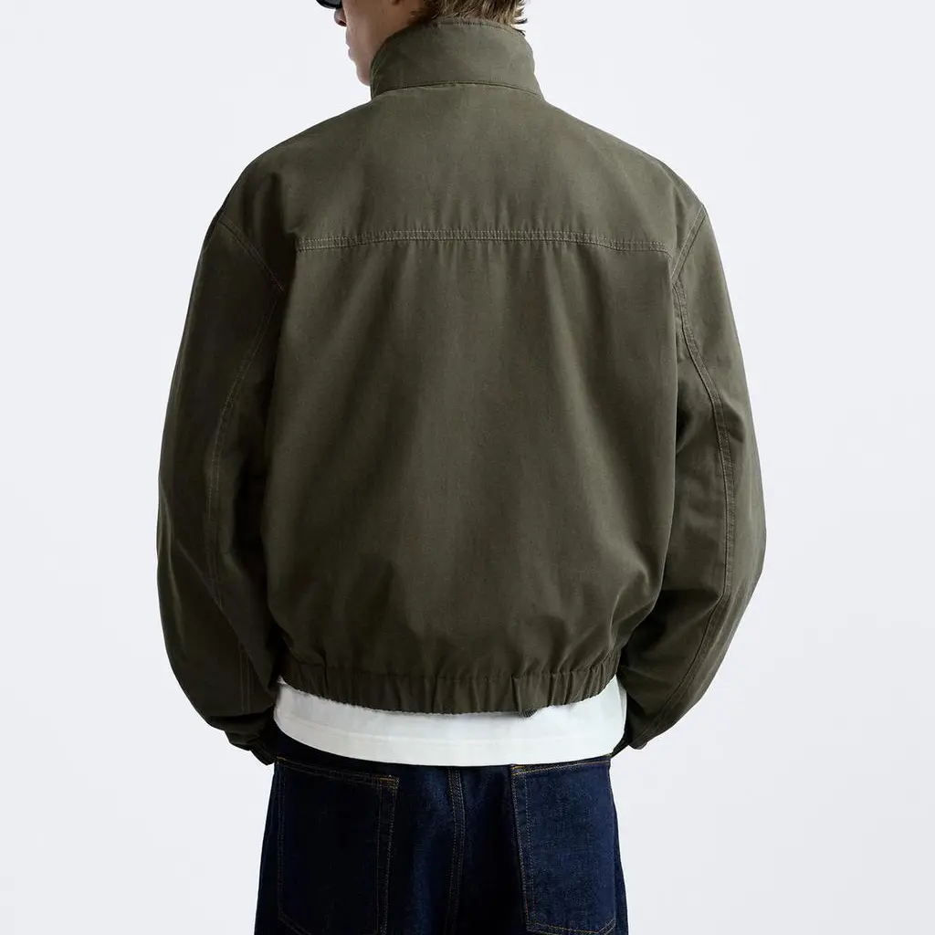 Куртка мужская орехово-коричневая Zara, коричневый — фото 4