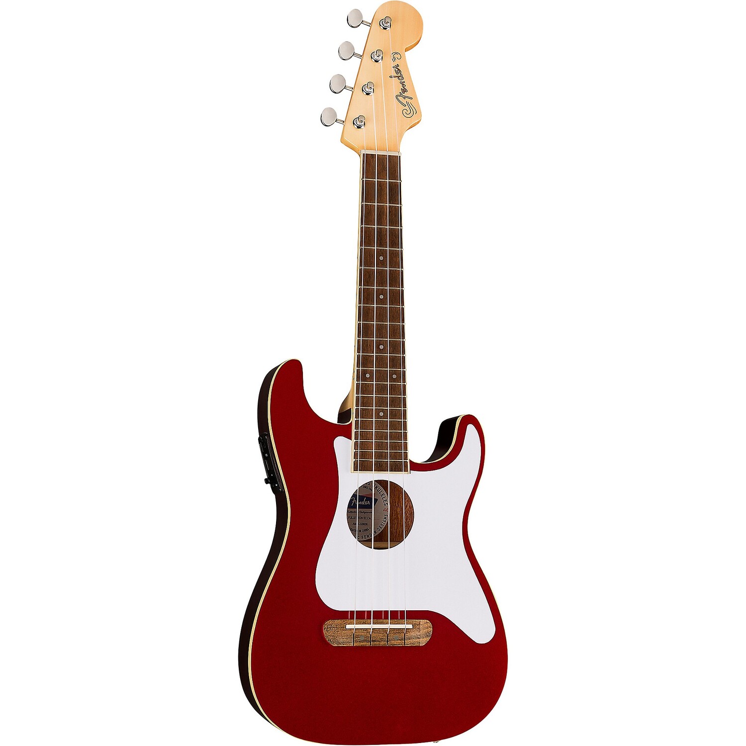 

Fender Fullerton Stratocaster акустически-электрическая гавайская гитара Candy Apple Red