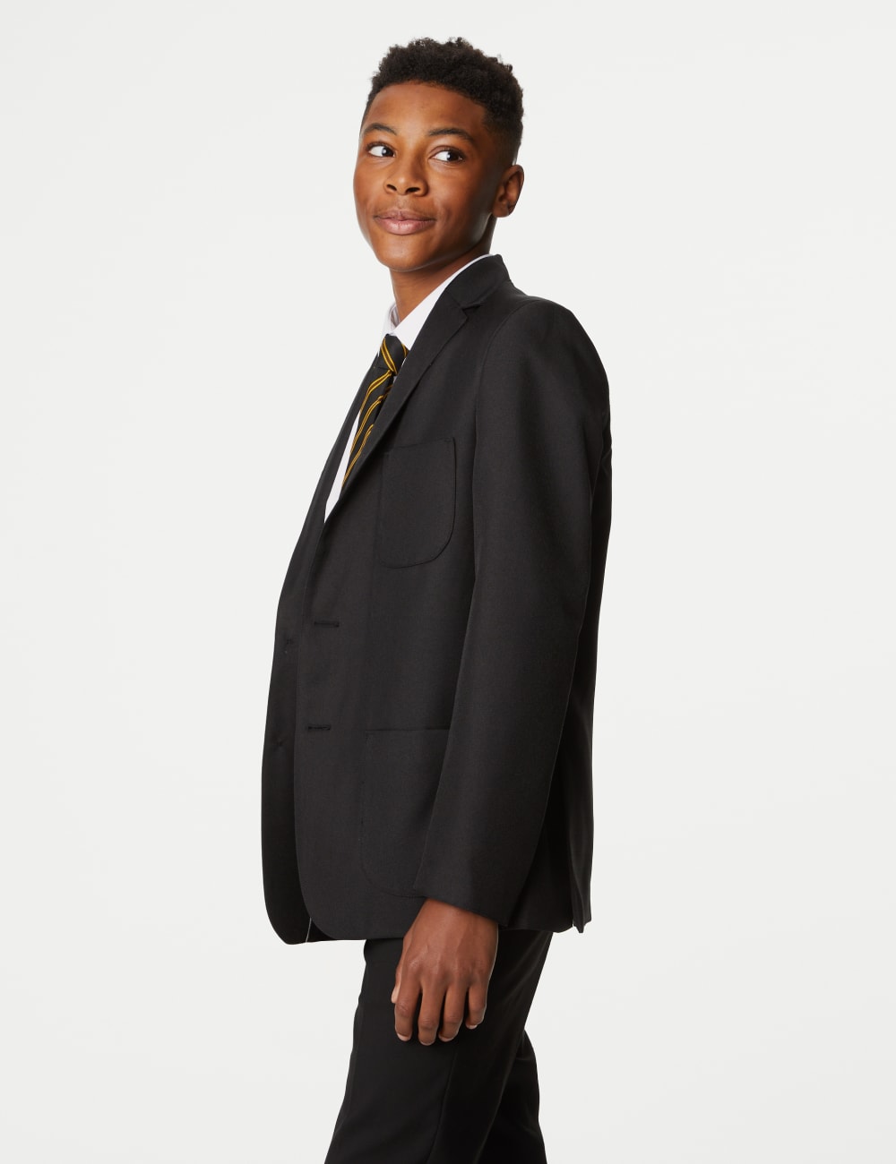 

Блейзер для школьников, стандартный крой Marks & Spencer, черный