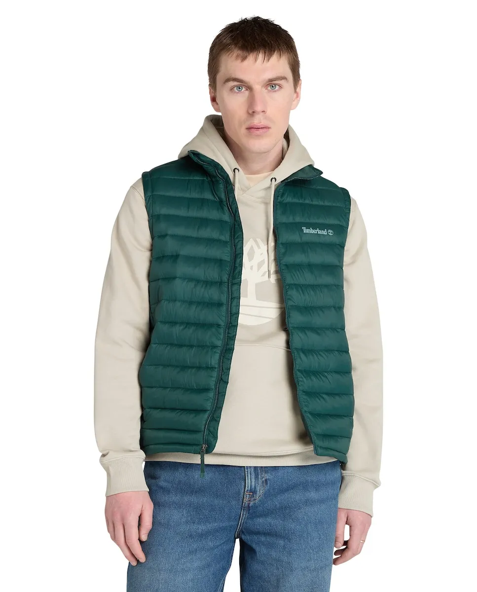 

Мужской складной водонепроницаемый стеганый жилет Timberland, темно-зеленый