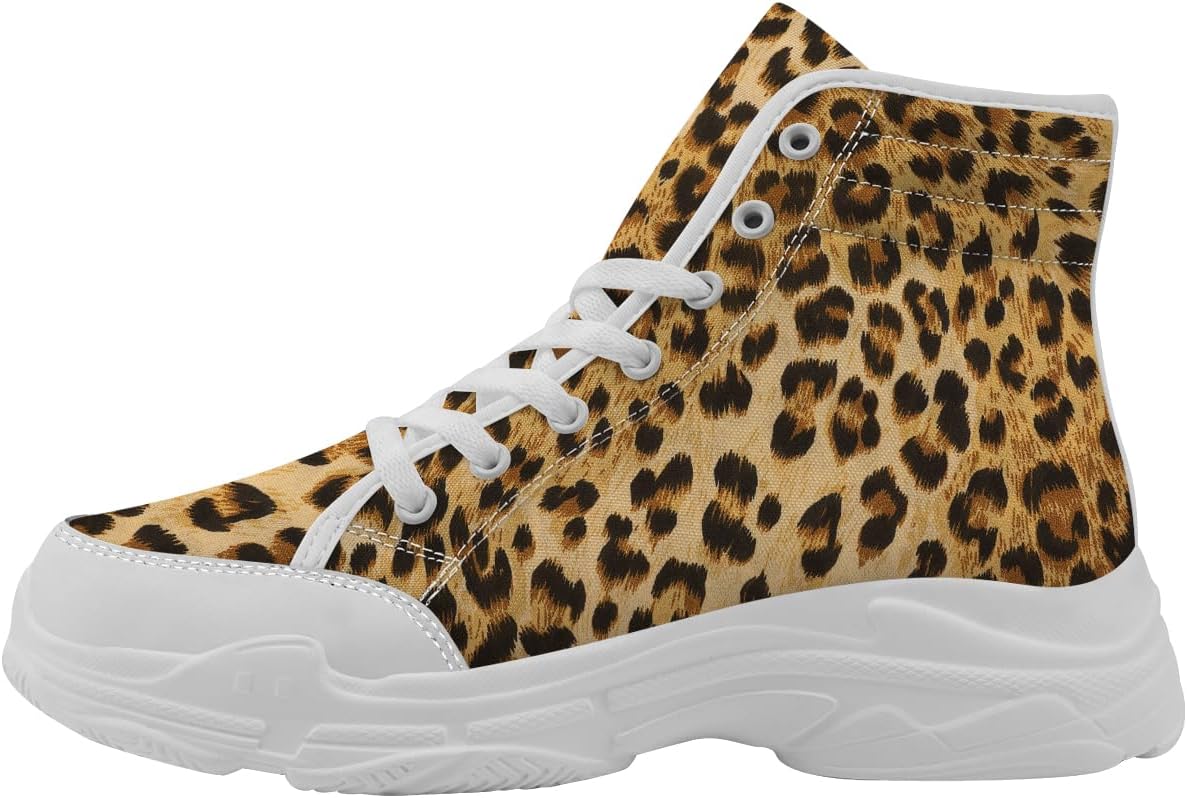 

Кроссовки на высокой платформе с леопардовым принтом для женщин, сандалии на шнуровке из ткани, подарки для мамы, папы и друзей Generic, 3101 Brown