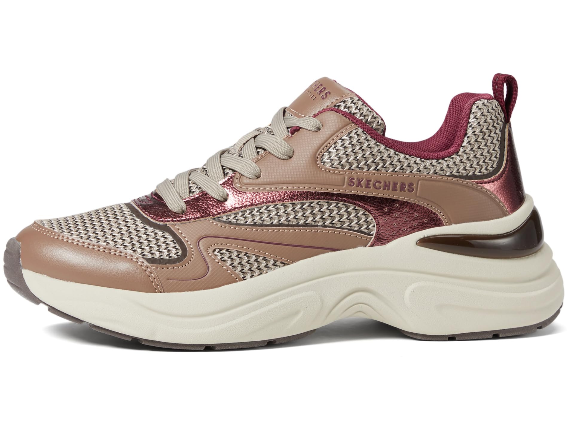 Кроссовки SKECHERS Hazel - Metallic Soiree, Brown/Dark Rose — фото 4