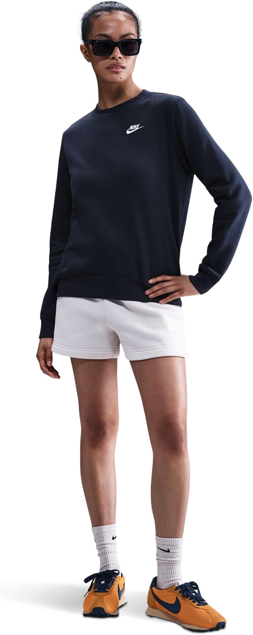 

Толстовка Nike Sportswear Club Fleece Crew Neck Sweatshirt, цвет Obsidian/White