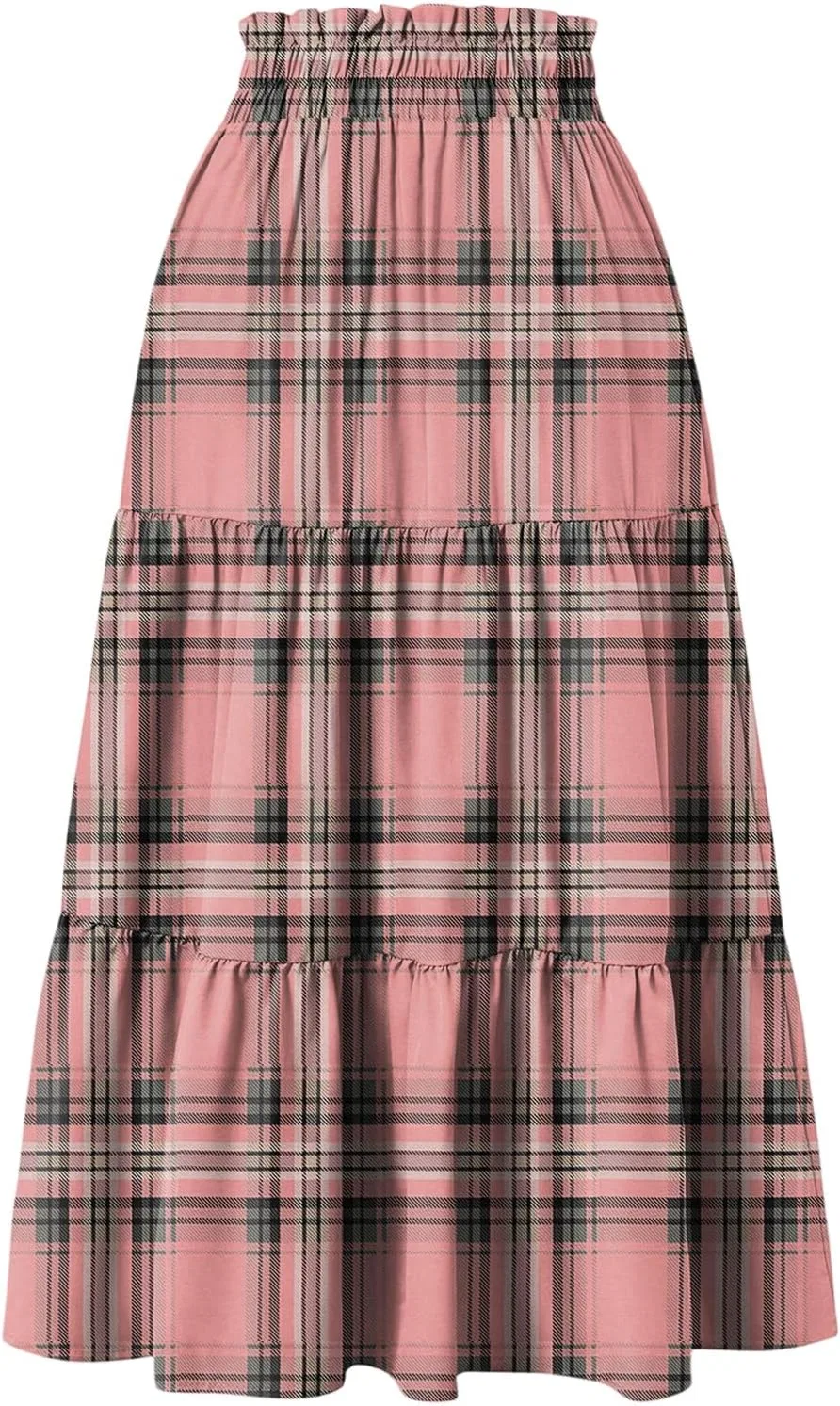 Юбка миди женская A-силуэт, без бренда, цвета 3-watermelon Red — фото 3