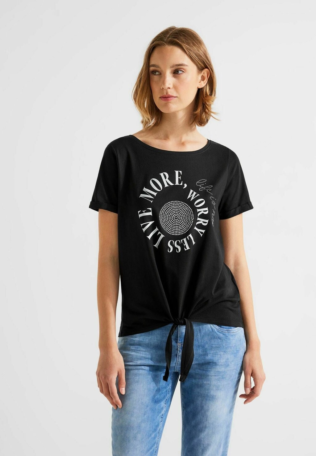 

Футболка с принтом MIT STEINCHEN PRINT Street One, цвет schwarz