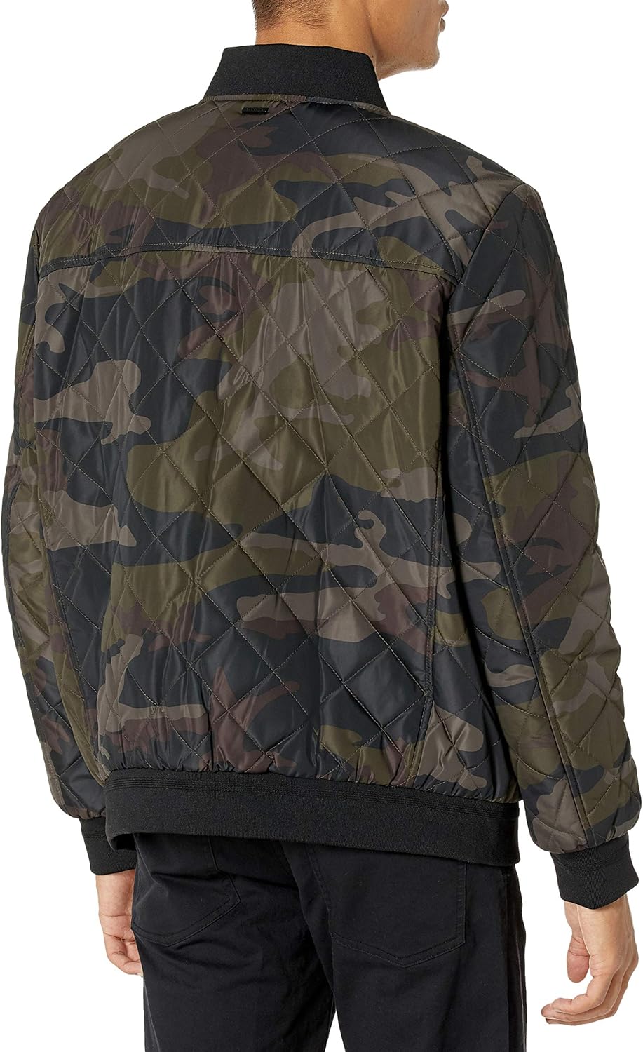 Мужская стеганая летная куртка Calvin Klein с молнией, Olive Camo — фото 4