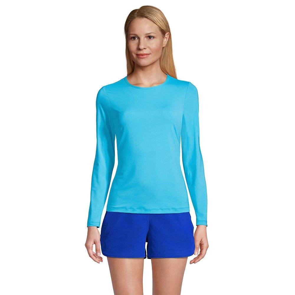 

Рашгард с длинными рукавами Petite Lands' End UPF 50, цвет Turquoise