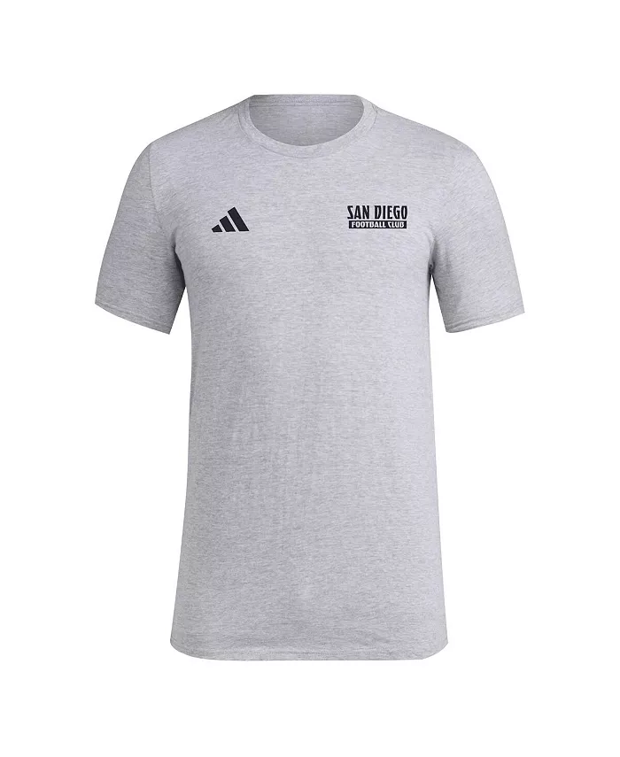 Мужская серая футболка San Diego FC Local Wrap adidas — фото 3