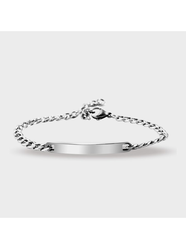 

Adeliás Браслет унисекс - браслет из нержавеющей стали в виде цепочки, 16+5 см, серебристый